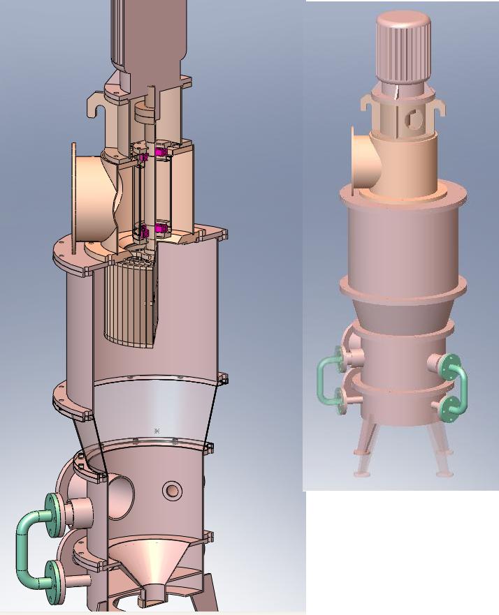 MQL立式气流磨内部结构示意图
